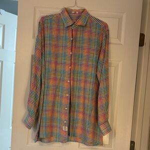 Peter Millar Colorful Plaid Button Down Shirt